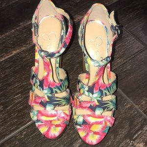 Jessica Simpson Floral Heels